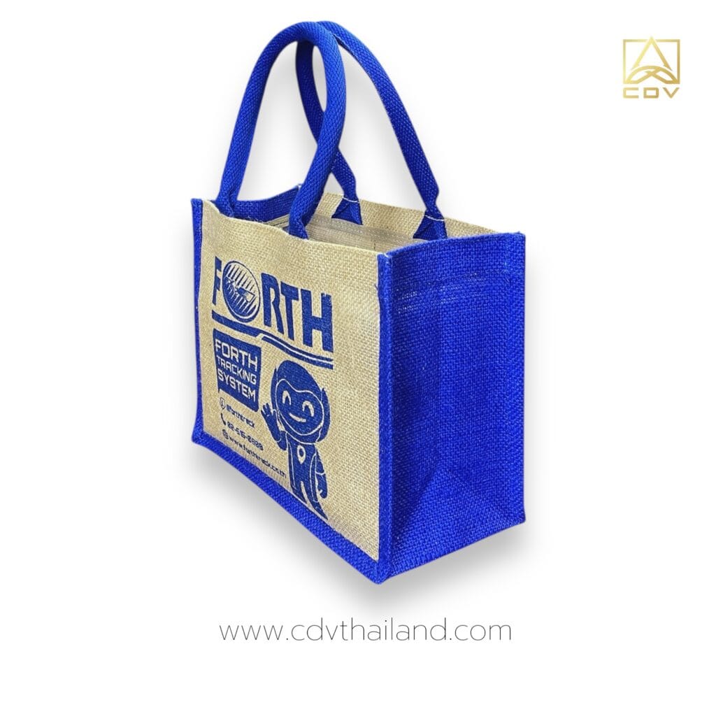 กระเป๋าผ้าสีน้ำเงิน