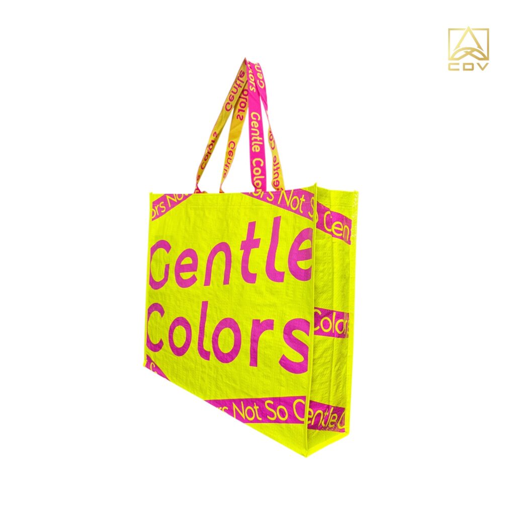 กระเป๋าผ้ากระสอบเคลือบพลาสติกcolors