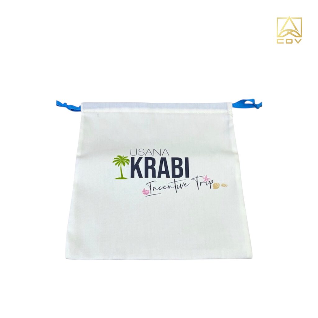 กระเป๋าหูรูดผ้าดิบUSANAKRABI