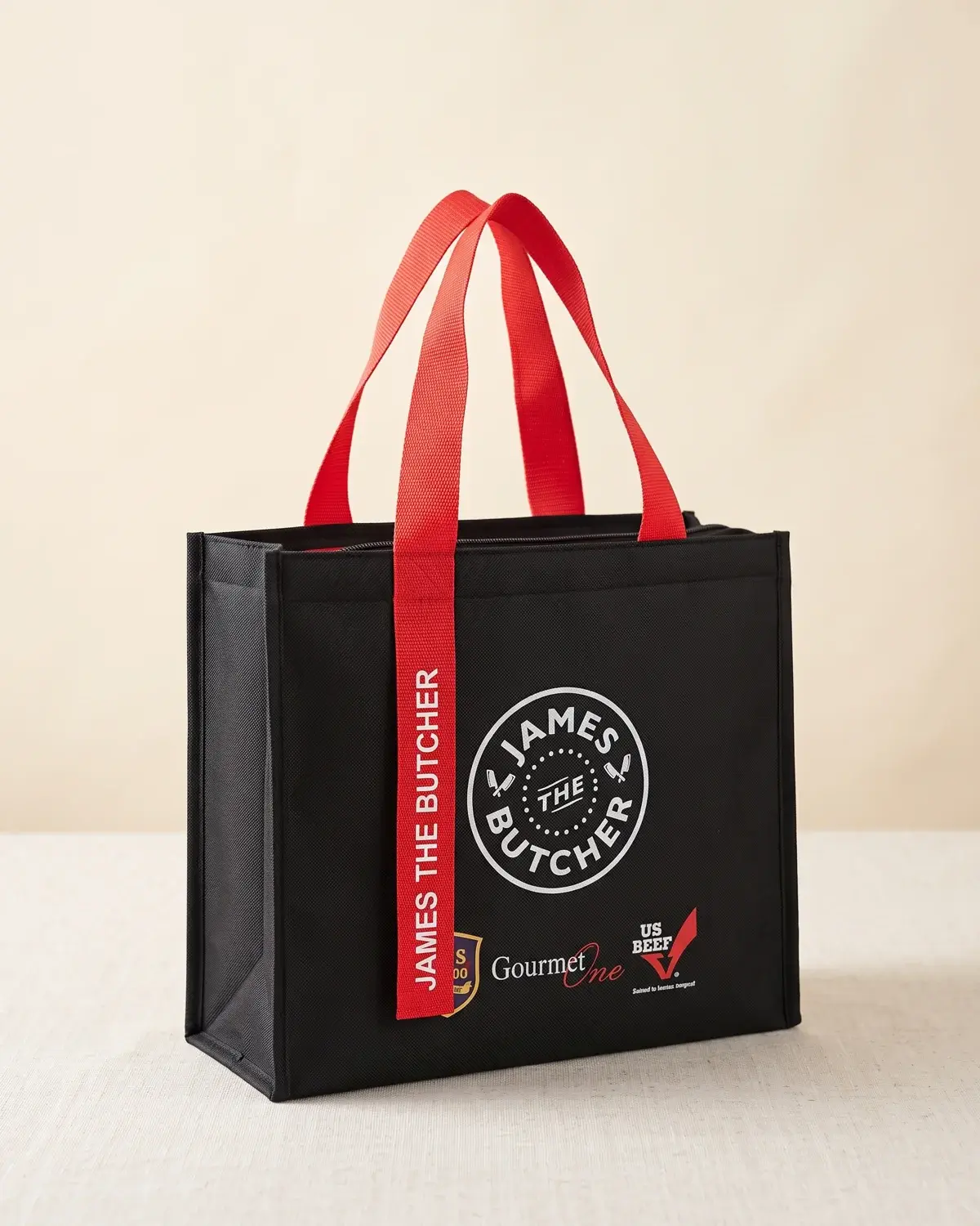 กระเป๋าเก็บความเย็นผ้า 600D สีดำ James the Butcher ผลิตโดยโรงงาน CDV